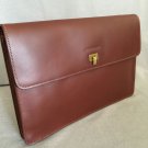 Hartmann Reserve Document Envelope Brown Belting Leather  Brass  Clasp RARE NWT