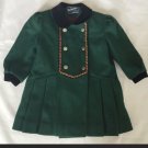 Rothschild Green Wool Blend  Velvet Trimmed Coat Size 4