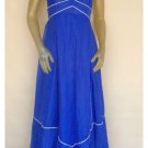 Vintage  Mike Benet Formal Chiffon Royal Blue Maxi Halter Dress  Sz 10