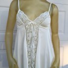 Undercover Wear Ivory Negligee Teddie Chemise Babydoll 2 Piece 1960's 100% Nylon