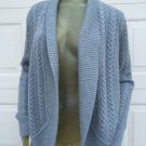 Talbots gray cable  knit Sweater cardigan Size 1X NWT