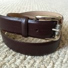 Women Medium Tanner Belt Dark Brown Leather Made in Italy