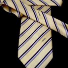 Designer Fendi Vintage  Yellow 100% Silk Tie Made In Italy EUC