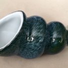 Blown Glass Green Blue Murano Style Large Heavy Conch Shell