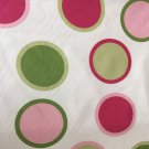Bloomcraft Circles Polka Dot P-754 Pink Green Stain Repellent Fabric 5.99 Per Yd