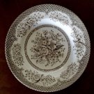 Wood & Sons Wellesley Burslem England Brown Floral 9" Soup Bowl