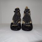 Jeweled Womens High Heel Sandal Black size 7.5