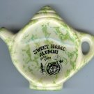 Sweet Home Alumni 1912-1992 Reunion Tea bag Holder Spongeware Grey Goose