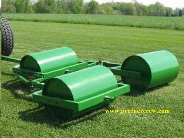Triple Gang Turf Roller Tow Behind Smaller Municipalities 174 Inch