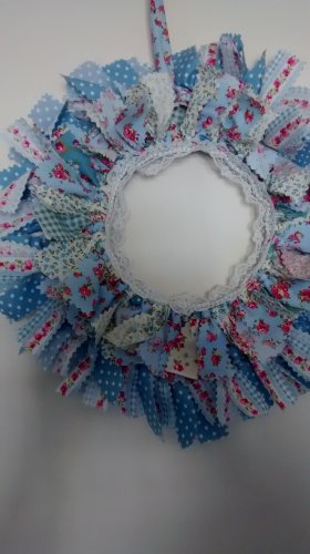 Baby Blue nursery fabric wreath