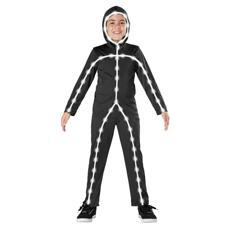 Light Up Stick Man Costume For Kids