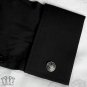 Victorian Royal Crown Cufflinks Mens Gothic Antique Silver Cuff Links M12
