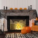 Halloween Lace Mantel Runner Spider Web Gothic Cobweb Fireplace Cover Scarf Decor F06