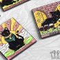 Mini Tarot Cards 5pc Fridge Magnet Set Gothic Black Cat Magic Occult Refrigerator F02
