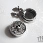 Skull Cuff Button Covers Set Silver Gothic Punk Pirate Mens Mandarin Collar M05