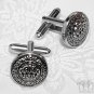 Victorian Royal Crown Cufflinks Mens Gothic Antique Silver Cuff Links M12