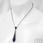 Purple Crystal Gunmetal Pendant Necklace Dark Gothic Black Victorian Filigree D28