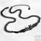 Black Bat Wings Choker Necklace Chain Winged Vampire Gothic Punk Unisex D31