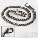 Bronze Tone Pocket Watch Chain Brass Fob Claw Clasp Belt Hook Clip Replacement W16