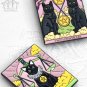 Mini Tarot Cards 3pc Fridge Magnet Set Gothic Black Cat Magic Occult Refrigerator F18