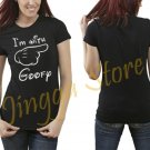 I'm with goofy t shirt Mickey Mouse DIsney Walt Disney mickey mouse Women's Black T Shirt