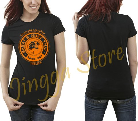Street Fighter Sagat Muay Thai Women's Black T Shirt