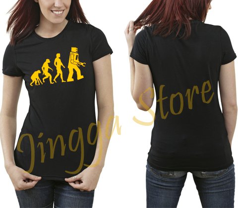 Big Bang Theory Sheldon Cooper Robot Evolution Women's Black T Shirt