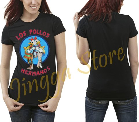 Los Pollos Hermanos Women's Black T Shirt