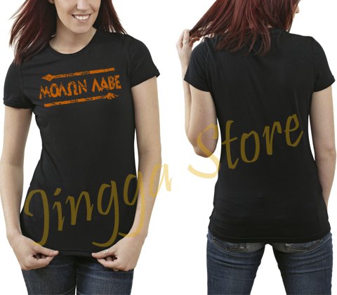 Molon Labe Modern Spartan Helmet 2nd Amendment Rights AR15 Gun Women's Black T Shirt