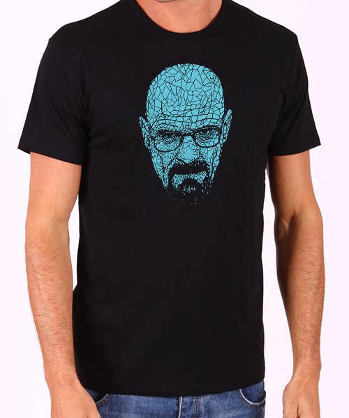 Breaking Bad Walter White Blue Crystals Men's Black T Shirt