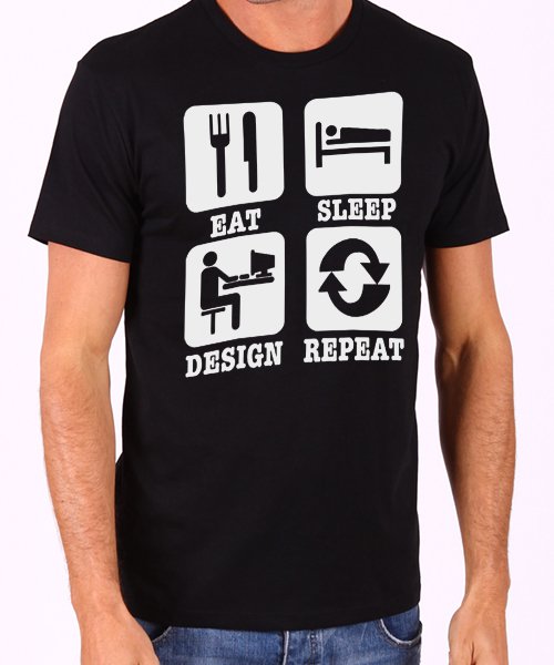 Eat Sleep Design RepeatEat Sleep Design Repeat Men's Black T Shirt