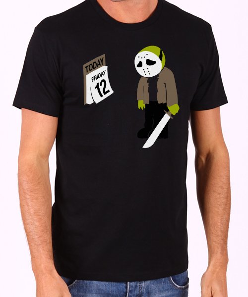 Friday the 12th Men's Black T Shirt