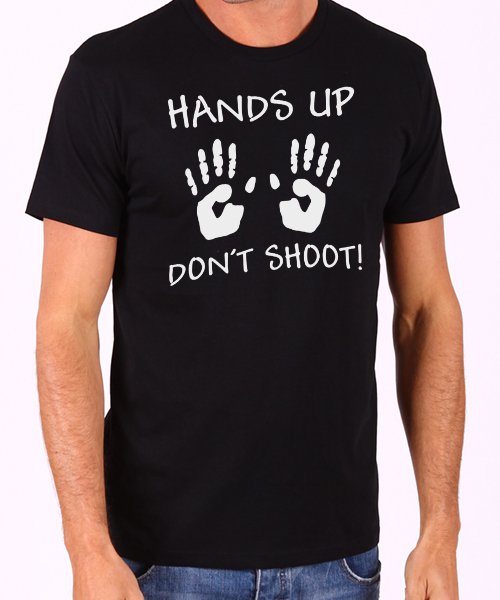 Hands Up Don't Shoot Men's Black T Shirt