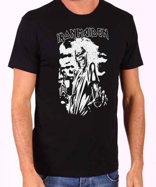 Iron Maiden Rock Heavy Metal Music Men's Black T Shirt