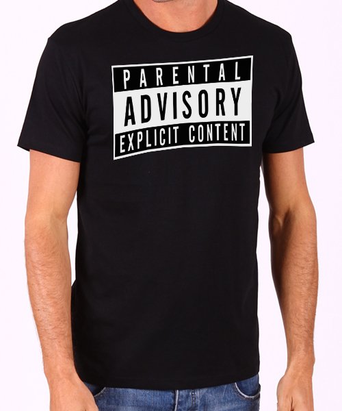 Parental Advisory Explicit Content Hip Hop Party Men's Black T Shirt