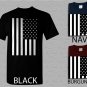 Men T Shirt American Flag Black and White Adult T-Shirt S - XXL