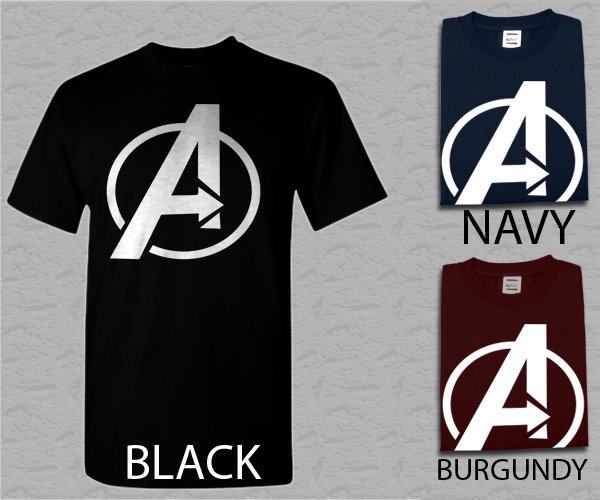 Men T Shirt Avengers Logo Marvel Adult T-Shirt S - XXL