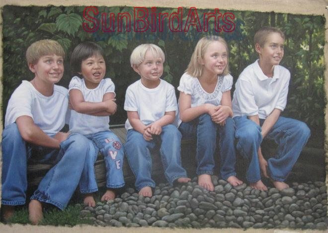 Oil Painting-Custom original oil portrait painting from your photos-Hand painted paintings on canvas