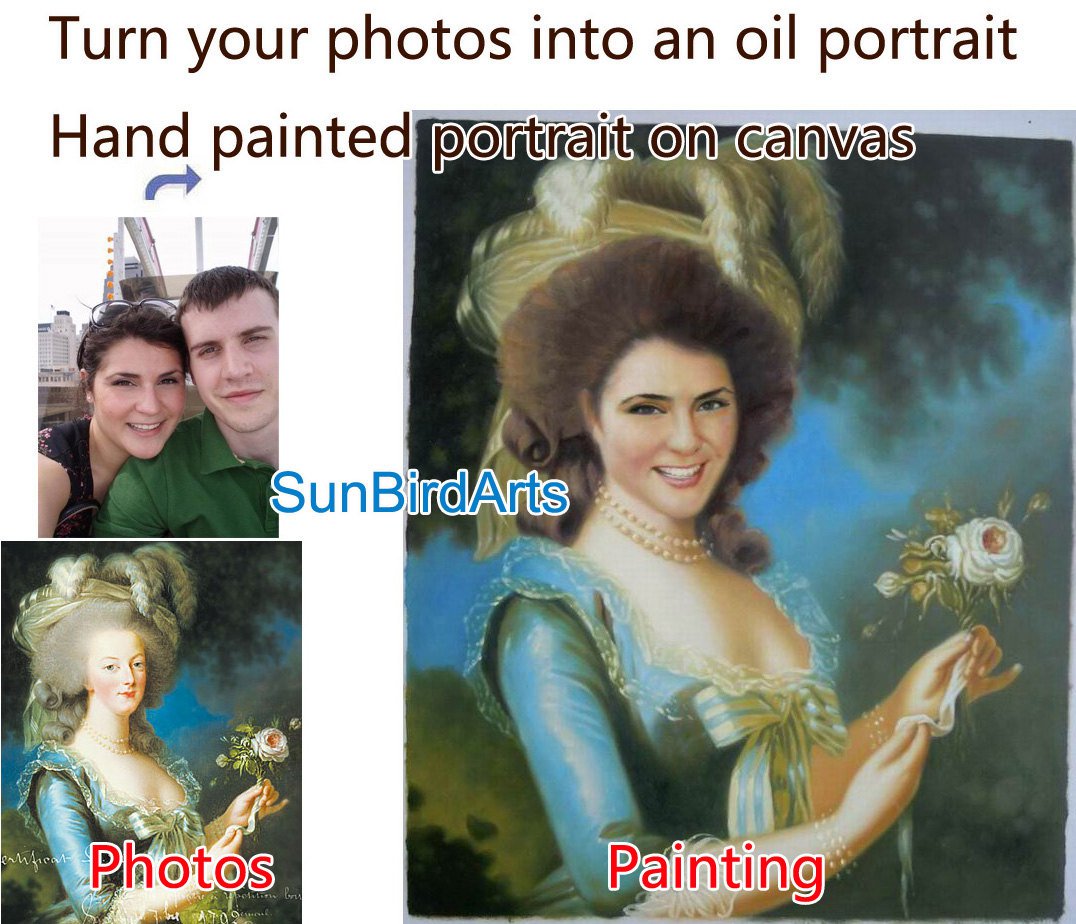 Oil Painting-Custom original oil portrait painting from your photos-Hand painted paintings on canvas