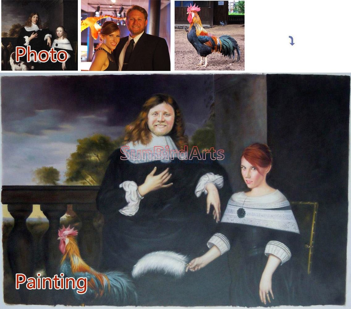 Oil Painting-Custom original oil portrait painting from your photos-Hand painted paintings on canvas