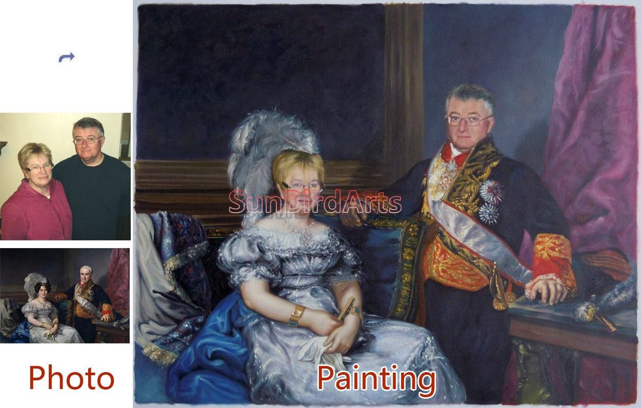 Oil Painting-Custom original oil portrait painting from your photos-Hand painted paintings on canvas