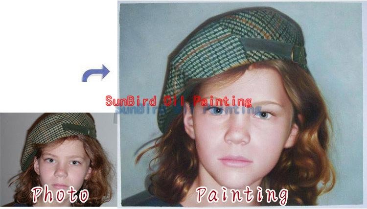 Oil Painting-Custom original oil portrait painting from your photos-Hand painted paintings on canvas