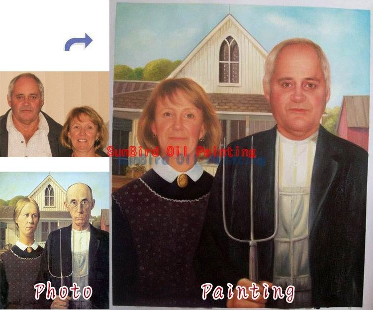 Oil Painting-Custom original oil portrait painting from your photos-Hand painted paintings on canvas