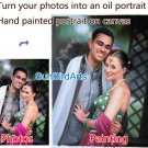 Oil Painting-Custom original oil portrait painting from your photos-Hand painted paintings on canvas