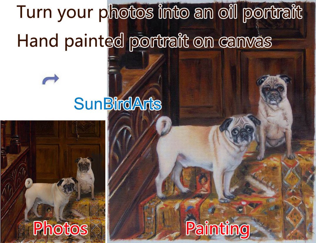 Oil Painting-Custom original oil portrait painting from your photos-Hand painted paintings on canvas
