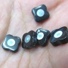 24pcs 10mm Top quality natural MOP shell mother of pearl clove white black blue charm beads