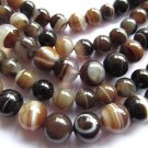 5strands 10mm high quality natural Botswana agate gemstone round ball brown grey veins bead