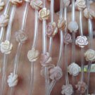 8mm 30pcs  MOP shell mother of pearl rose florial flowers petal purple pink cabochons beads