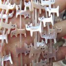 2strands 12x14mm MOP shell cat animals white black assortment jewelry beads