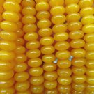 5x8mm natural jade stone button pinwheel yellow gold amber loose beads 4x10 full strand